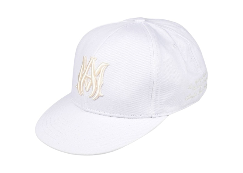 Casquette blanche avec logo AMIRI MA