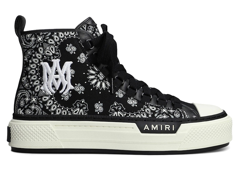 AMIRI AWFOSR1082WHITEBLACK 関税送料込 AMIRI - Black MA-1 combo sneakers with logo AW23MFS009