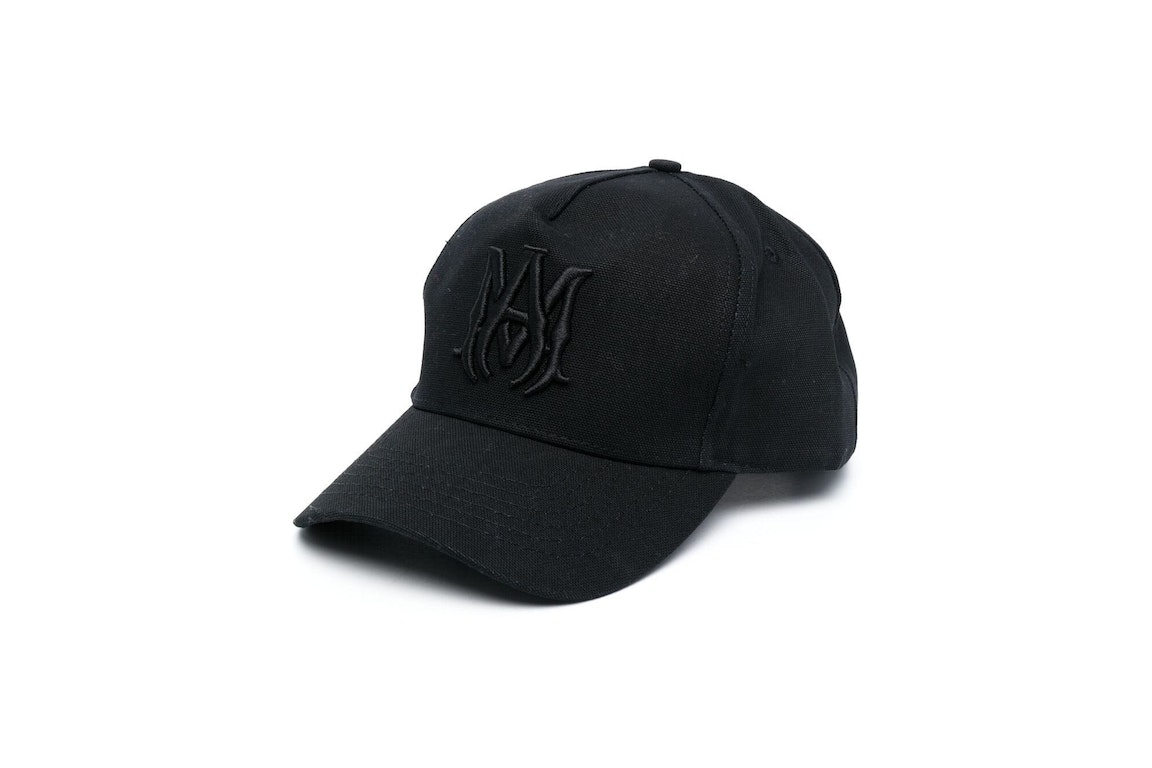 Pre-owned Amiri M.a. Logo Embroidered Baseball Cap Black