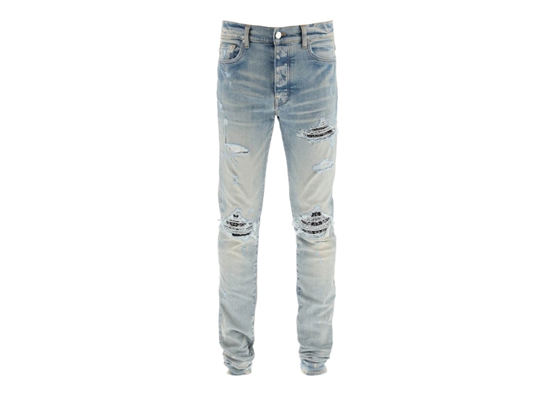 AMIRI MX1 Destroyed Bandana Jeans Clay Indigo