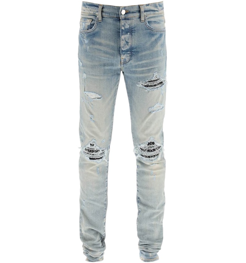 AMIRI MX1 Destroyed Bandana Jeans Clay Indigo Men's US