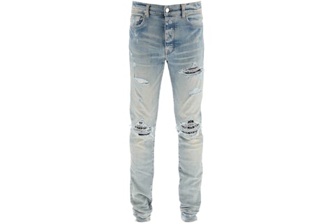 AMIRI MX1 Destroyed Bandana Jeans Clay Indigo Men's US