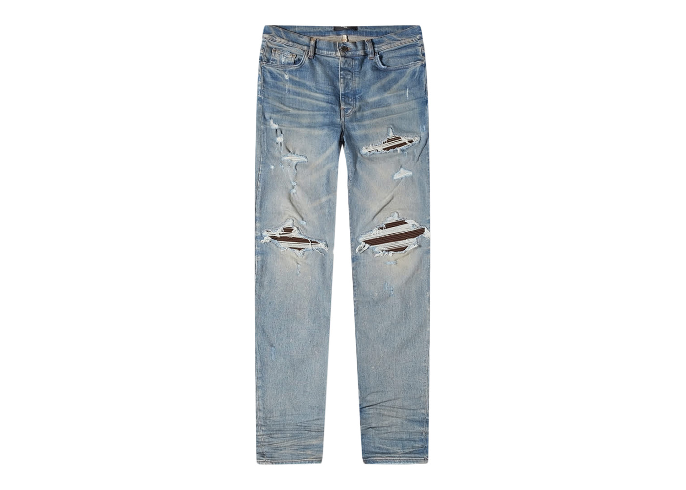 AMIRI MX1 Suede Skinny Jeans Clay Indigo Men's - FW22 - US