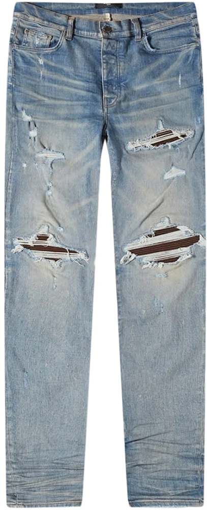 AMIRI MX1 Suede Skinny Jeans Clay Indigo Men's - FW22 - US