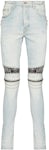 Chrome Hearts Fleur Knee Cross Patch Jeans Blue Men's - FW22 - US