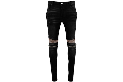 AMIRI MX2 Brown Bandana Jeans Antique Black Men's US