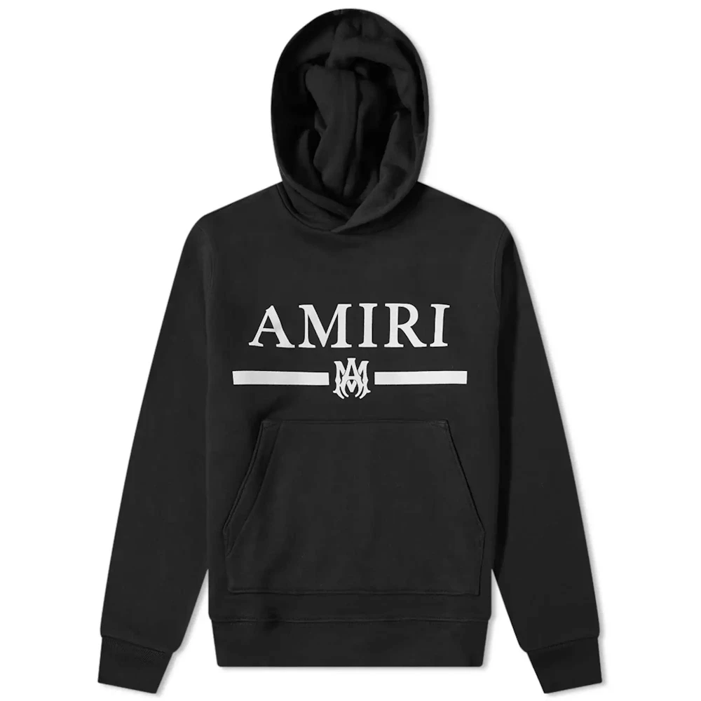 AMIRI Ma Bar Logo Hoodie Black/White Men's - US