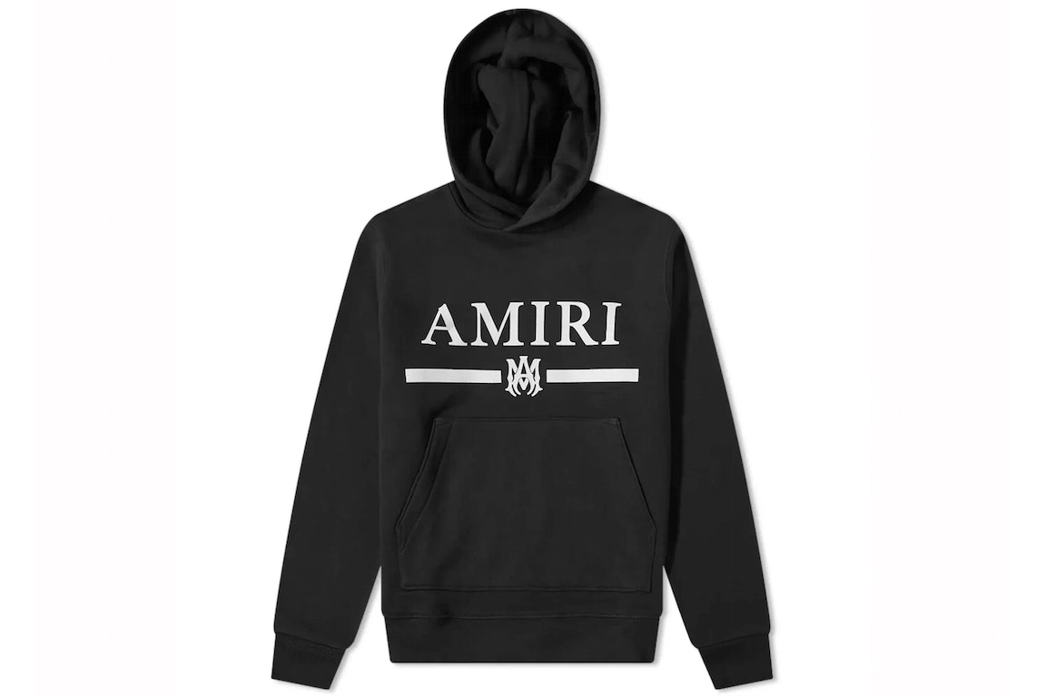 Pre-owned Amiri Ma Bar Logo Hoodie Black/white