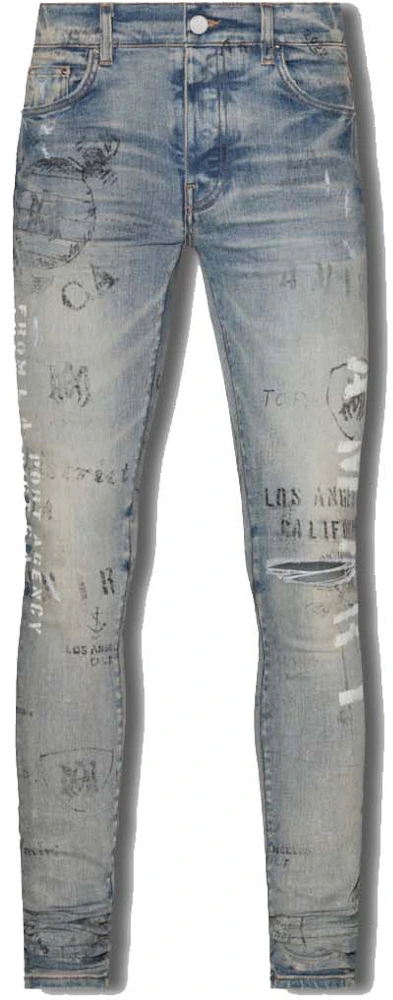 UNIFECTION 22FW HIGH STREET jeans AMIRIMIKE MILITARY STENCIL GREY
