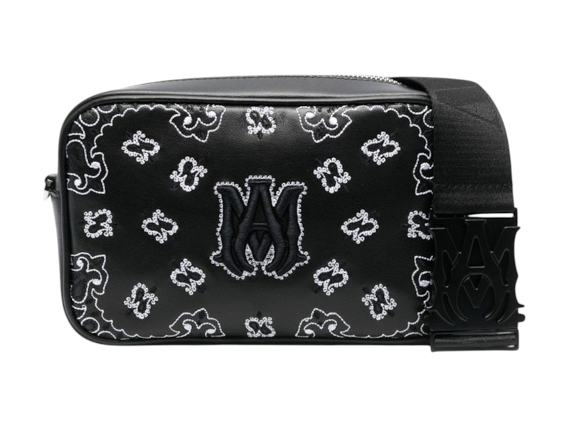 AMIRI Nappa Embroidery Camera Case Black