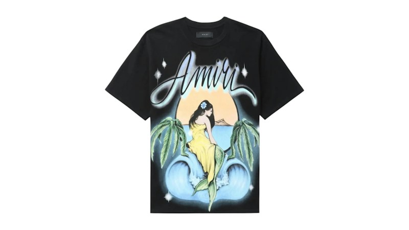 AMIRI Oversized Mermaid Tee Black