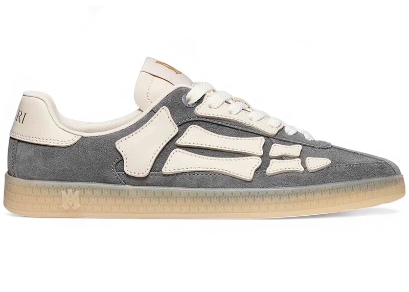Pre-owned Amiri Men's Pacific Bones Sneaker Sneakers In Dark Grey White