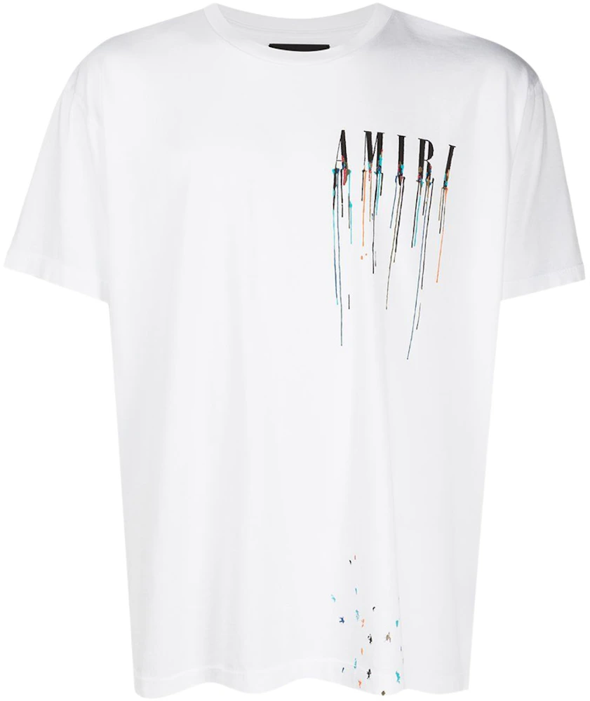 Amiri Paint Drip Core Logo T-Shirt White