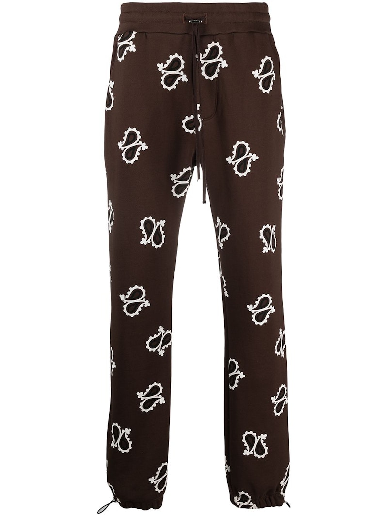 AMIRI Paisley All Over Sweatpants Dark Brown - SS21 Men's - US