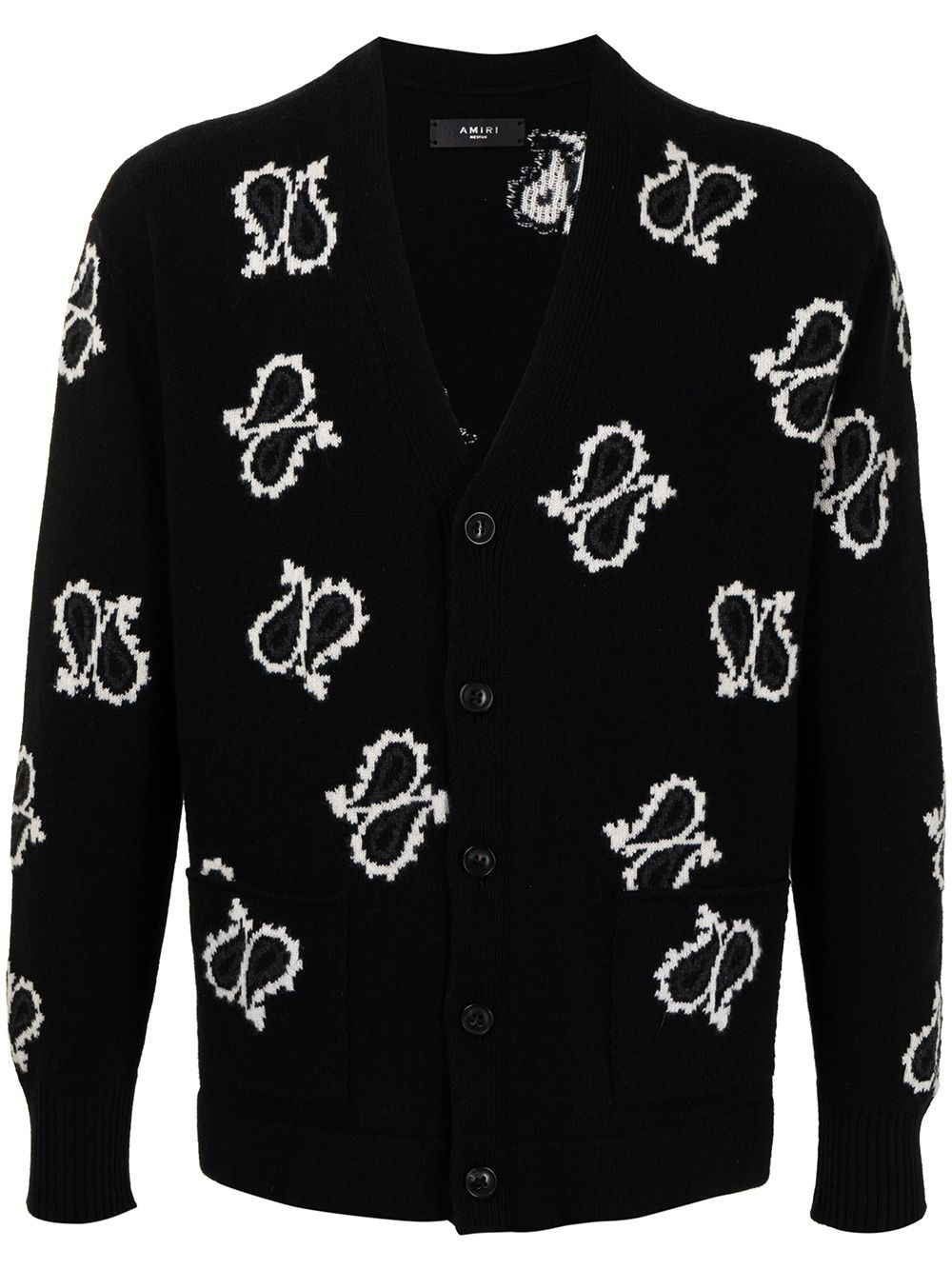 AMIRI Paisley Cashmere Cardigan Sweater Black メンズ - SS21 - JP