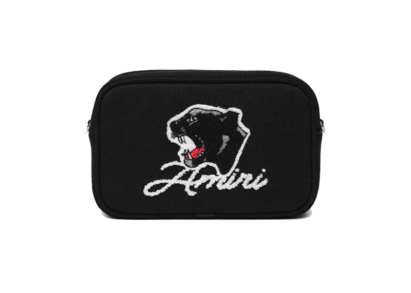 関税込◆大人気◆AMIRI ブラック Panther カメラバッグ AMIRI-Panther-Camera-Case-