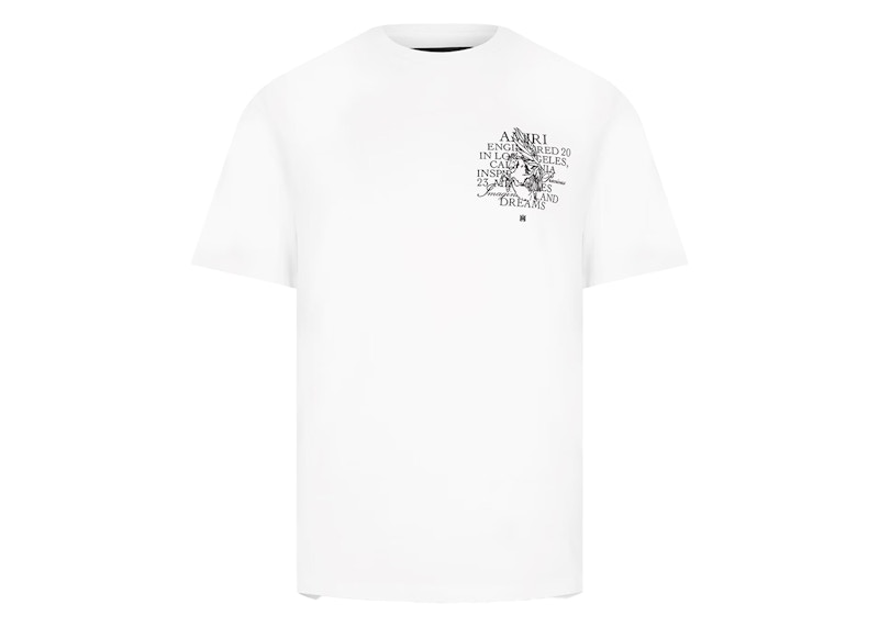 Pre-owned Amiri Women's Precious Memories Tee Shirt In White