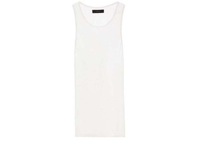 AMIRI Ribbed Cotton Jersey Tank Top White