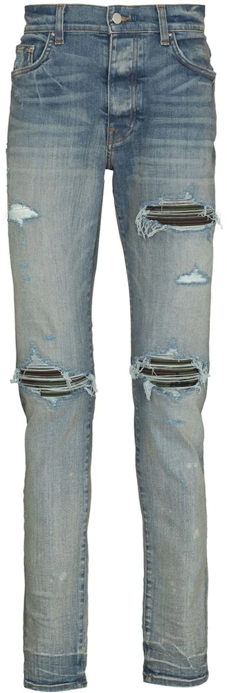 AMIRI Ripped Distressed Skinny Jeans Clay Indigo Men's - SS21 - US