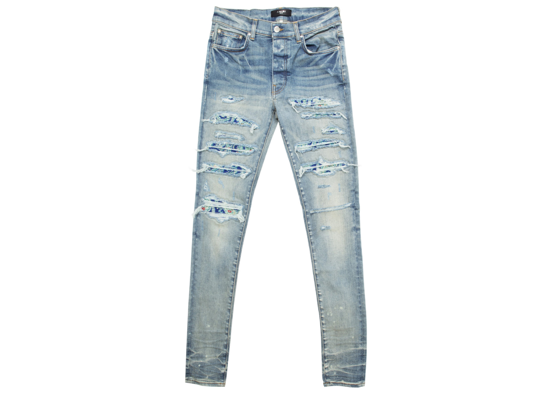 AMIRI Silk PJ Thrasher Jeans Blue