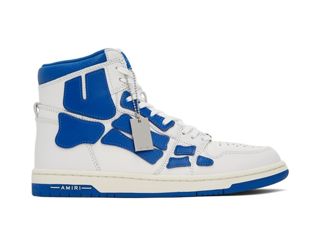 Pre-owned Amiri Skel Panelled High Top White Blue In White/blue