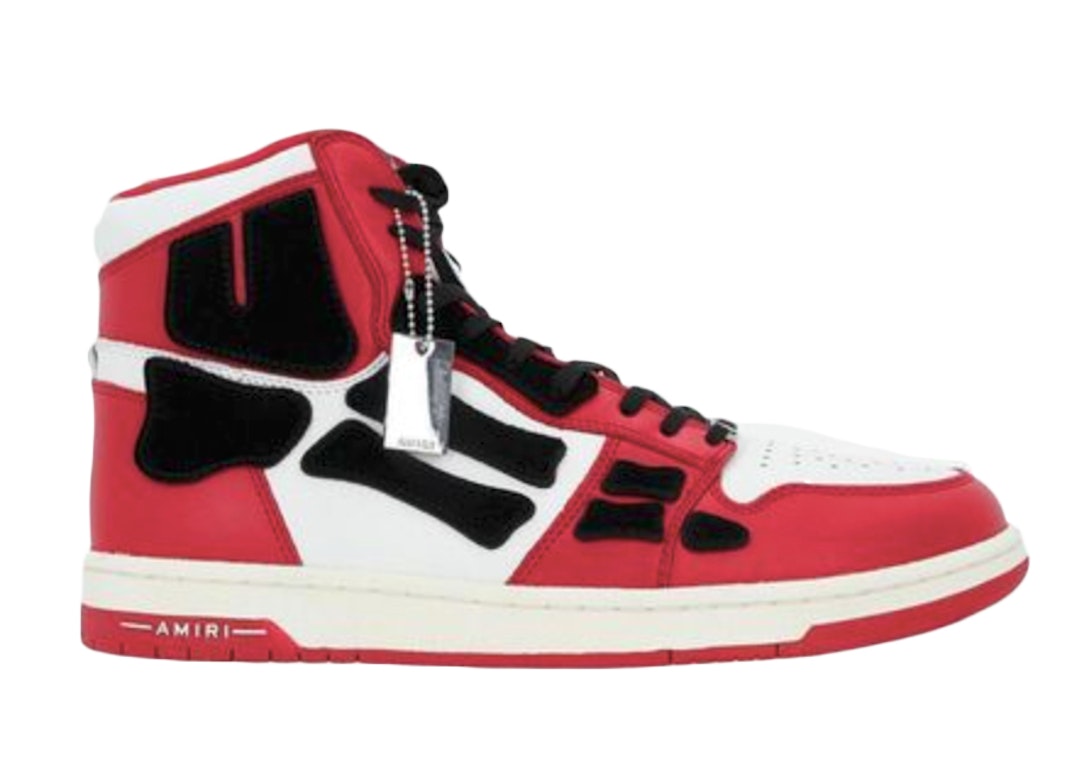 Pre-owned Amiri Skel Top Hi Red White In Red/white