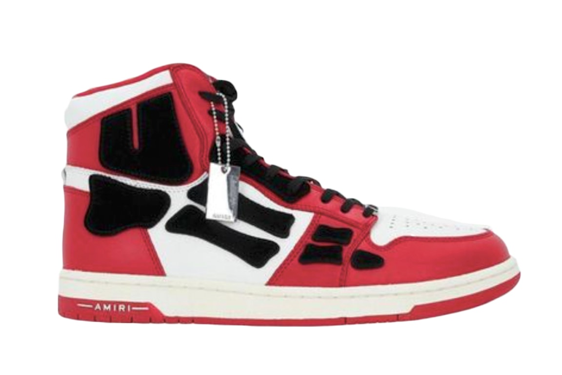 Pre-owned Amiri Skel Top Hi Red White In Red/white