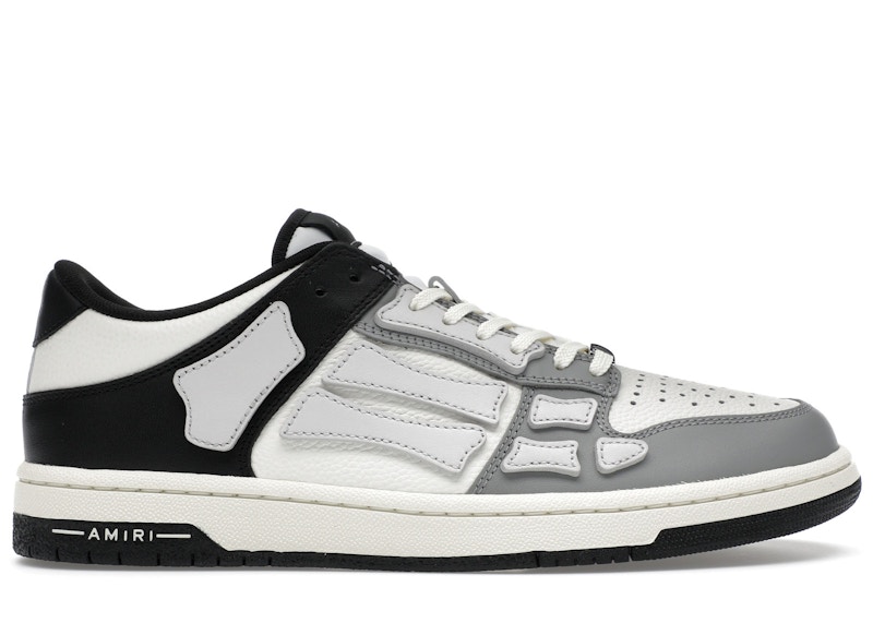 Pre-owned Amiri Men's Skel Top Low Sneakers In Black/white/grey