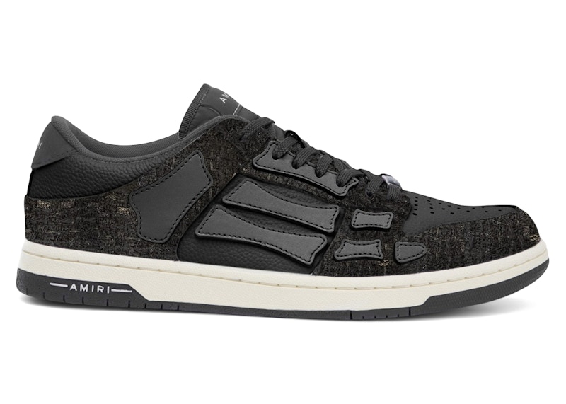 Men's AMIRI Skel Top Low Boucle Sneakers in Black