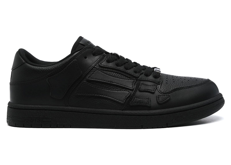 Pre-owned Amiri Men's  Skel Top Low Triple Sneakers In Black