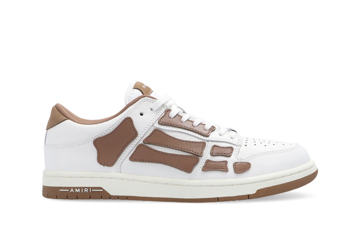 Pre-owned Amiri Skel Top Low White Brown White In White/brown/white