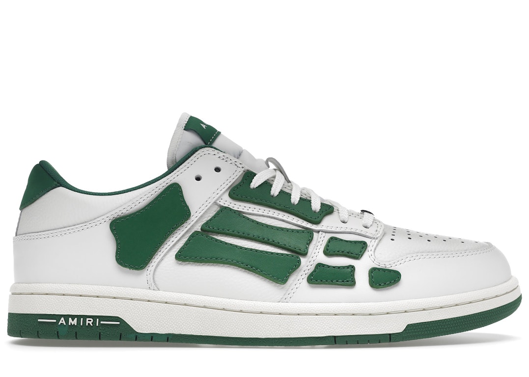 Pre-owned Amiri Skel Top Low White Green In White/green