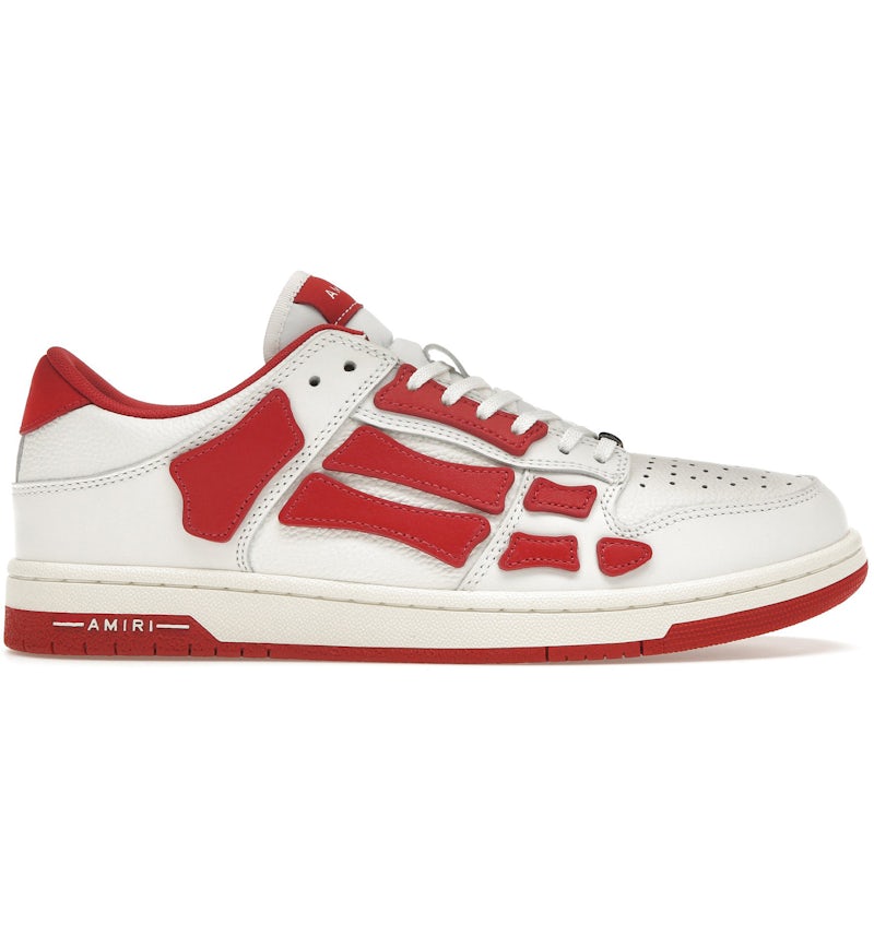 Mike Amiri Bone Amiri Skeleton Shoes AMIRI Skel Top Low White Red
