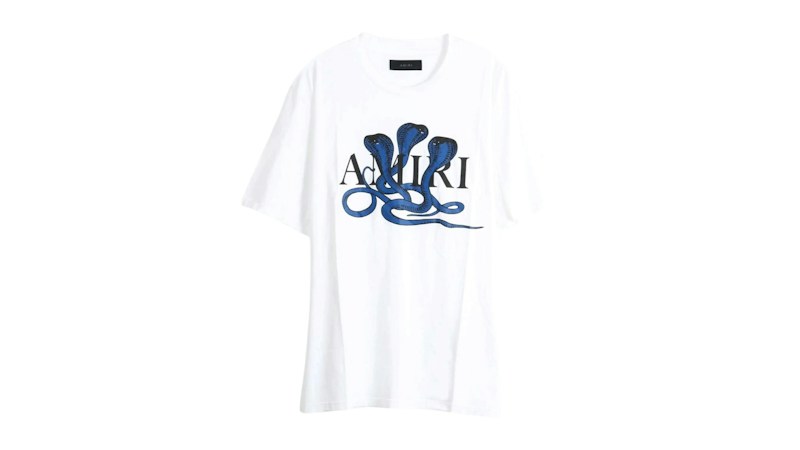 AMIRI Snake Tee White Blue