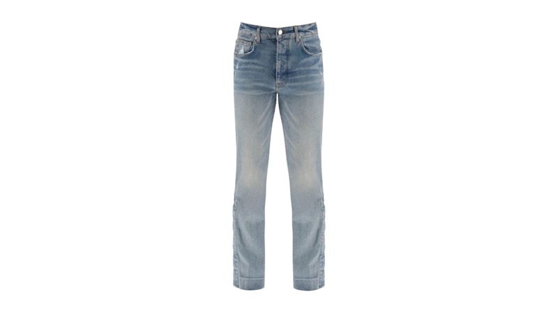 AMIRI Stack Kick Flare Leg Clay Indigo Jeans Blue Men's