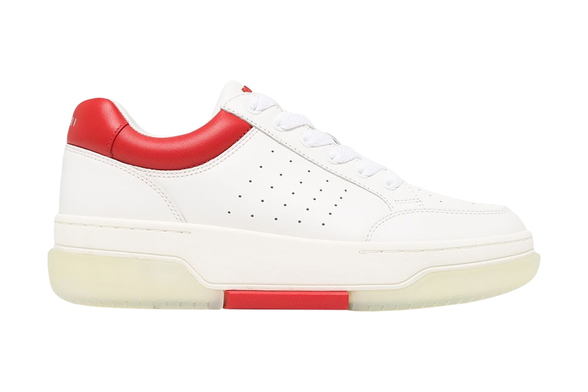 Pre-owned Amiri Stadium Low White Red In White/red