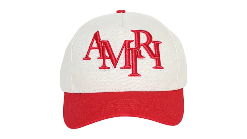 AMIRI Staggered Amiri Hat Alabaster/Red