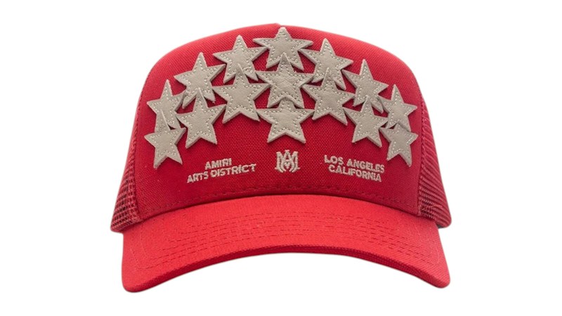 AMIRI Stars Trucker Hat Red
