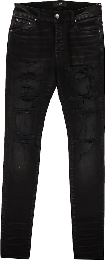 AMIRI Thrasher Plus Distressed Skinny Jeans Black - SS23 - US