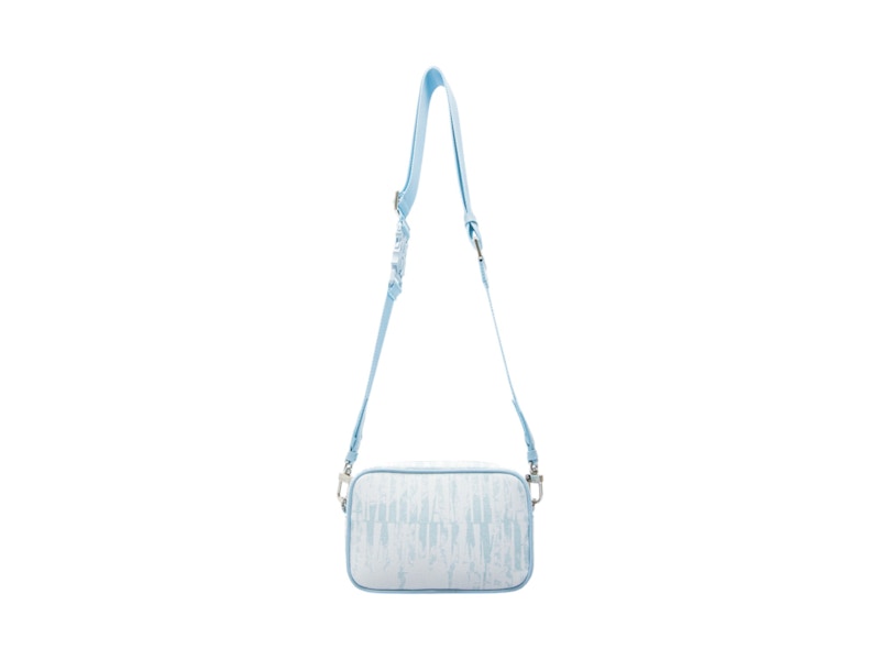 Pre-owned Amiri Women's  Tie Dye Jacquared Camera Case In Baby Blue