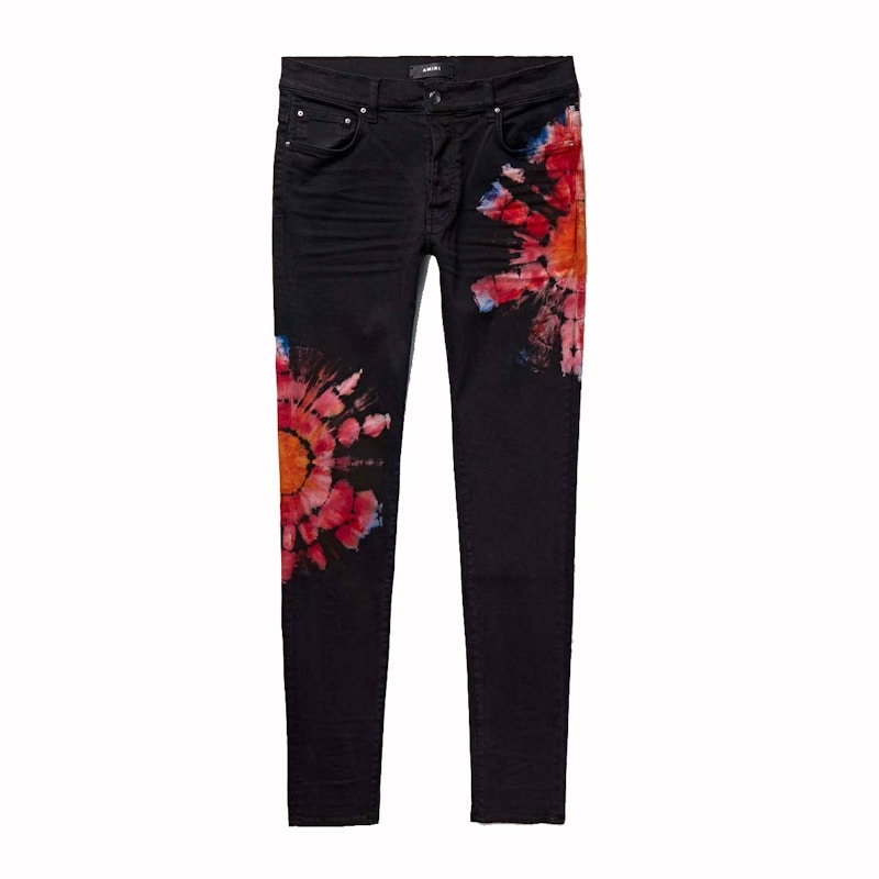 Pre-owned Amiri Men's  Tie Dye Jeans In Black