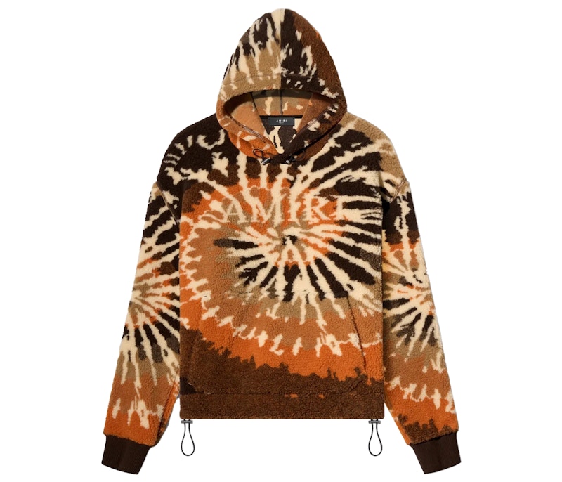 Black and orange 2024 tie dye hoodie