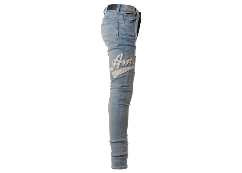AMIRI Varsity Applique Logo Jeans Clay Indigo Men's - SS23 - US