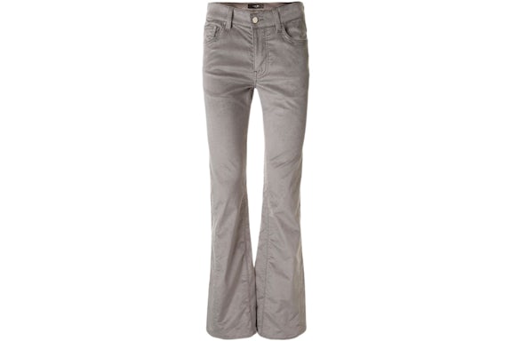 AMIRI Velour Boot Cut Jeans Grey