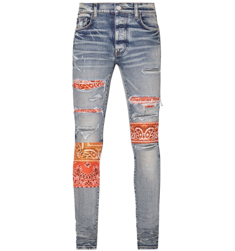 AMIRI Vintage Bandana Artpatch Jeans Clay Indigo Men's SS22 US