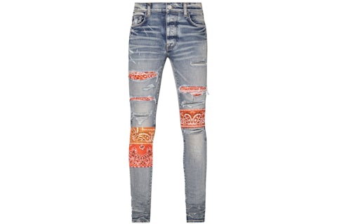AMIRI Vintage Bandana Artpatch Jeans Clay Indigo Men's SS22 US