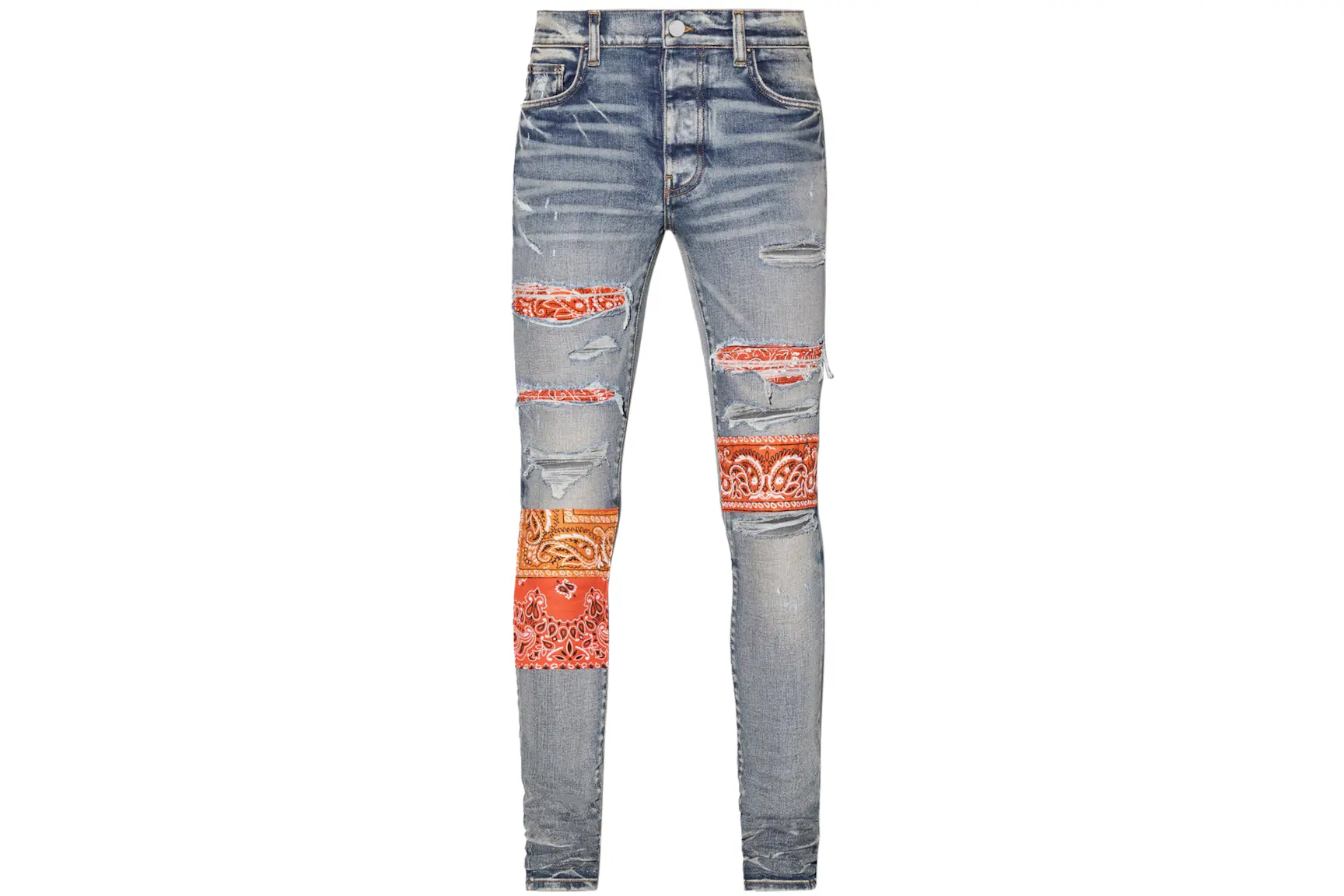 AMIRI Vintage Bandana Artpatch Jeans Clay Indigo - SS22 Men's - US