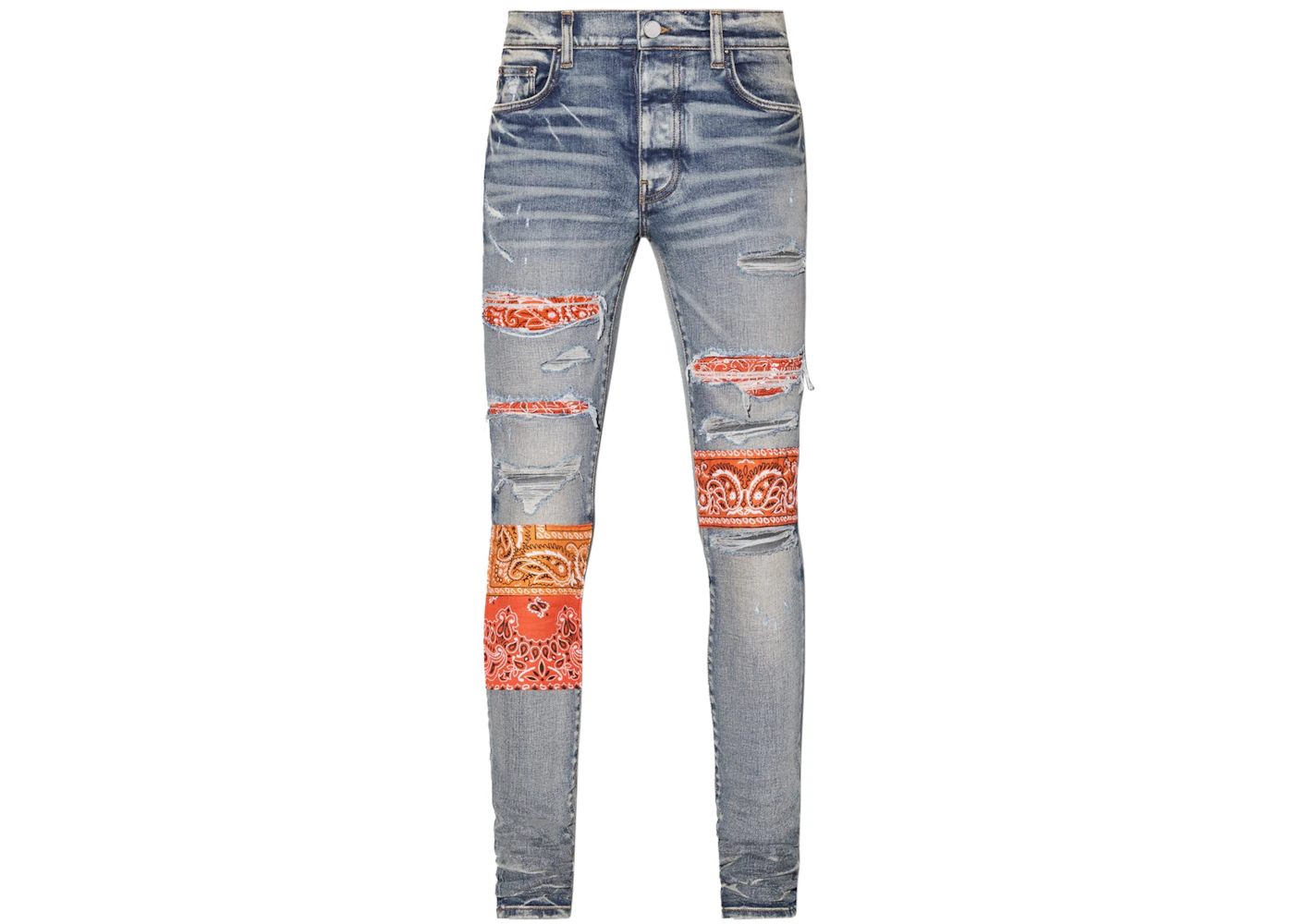 AMIRI Vintage Bandana Artpatch Jeans Clay Indigo Men's SS22 US