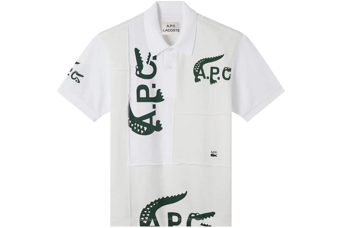 A.P.C. x Lacoste Patchwork Polo Shirt White - SS22 - GB