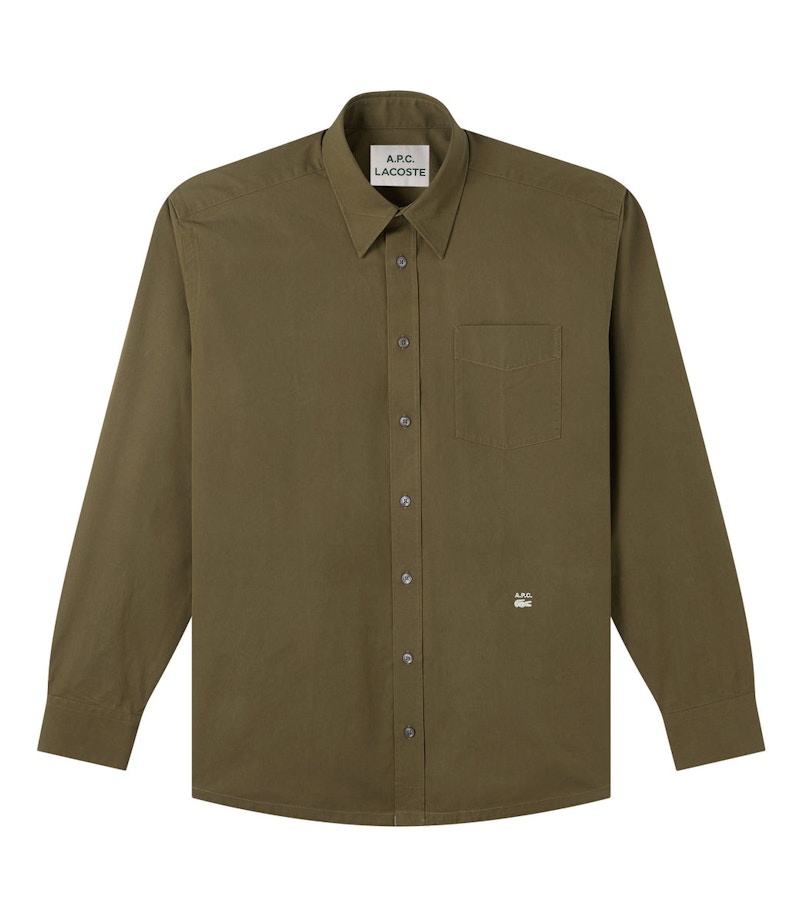 A.P.C. x Lacoste Shirt Khaki Green Men's - SS22 - US